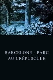 El parque de Barcelona al crepúsculo