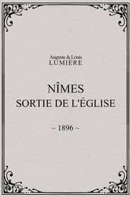 Nîmes, sortie de l'église