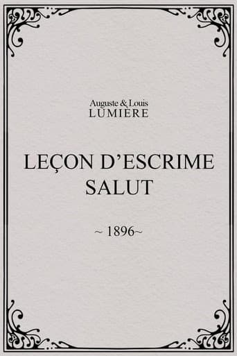 Leçon d’escrime : salut
